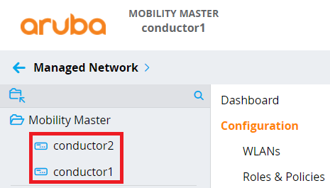 Aruba AOS8 Mobility Conductor Master Redundancy