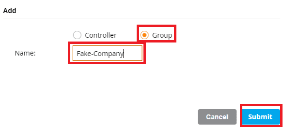 Create Aruba Mobility Controller Group Folder